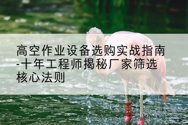 白沙剪叉式升降机厂家-高空作业设备选购实战指南-十年工程师揭秘厂家筛选核心法则